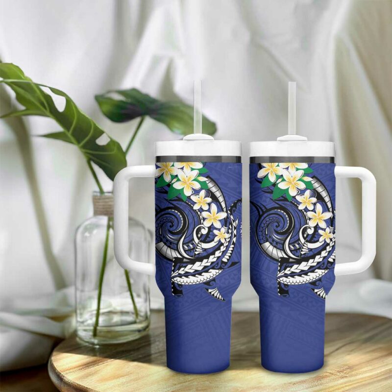 FSM Chuuk State Polynesian Shark Tattoo Custom Stanley Quencher 40oz Stainless Steel Tumbler With Handle - Threewoofs - Image 9