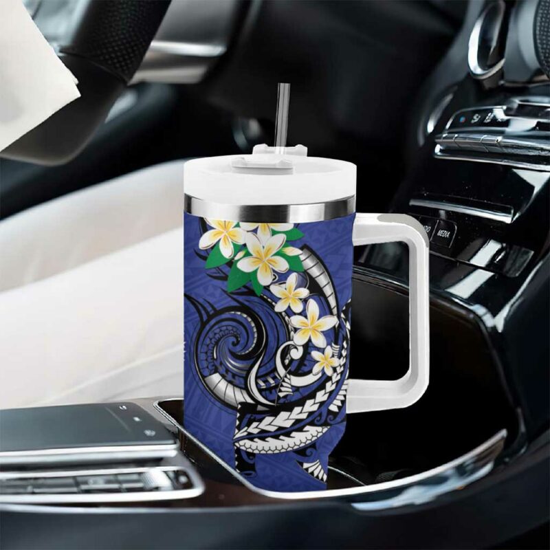 FSM Chuuk State Polynesian Shark Tattoo Custom Stanley Quencher 40oz Stainless Steel Tumbler With Handle - Threewoofs - Image 8