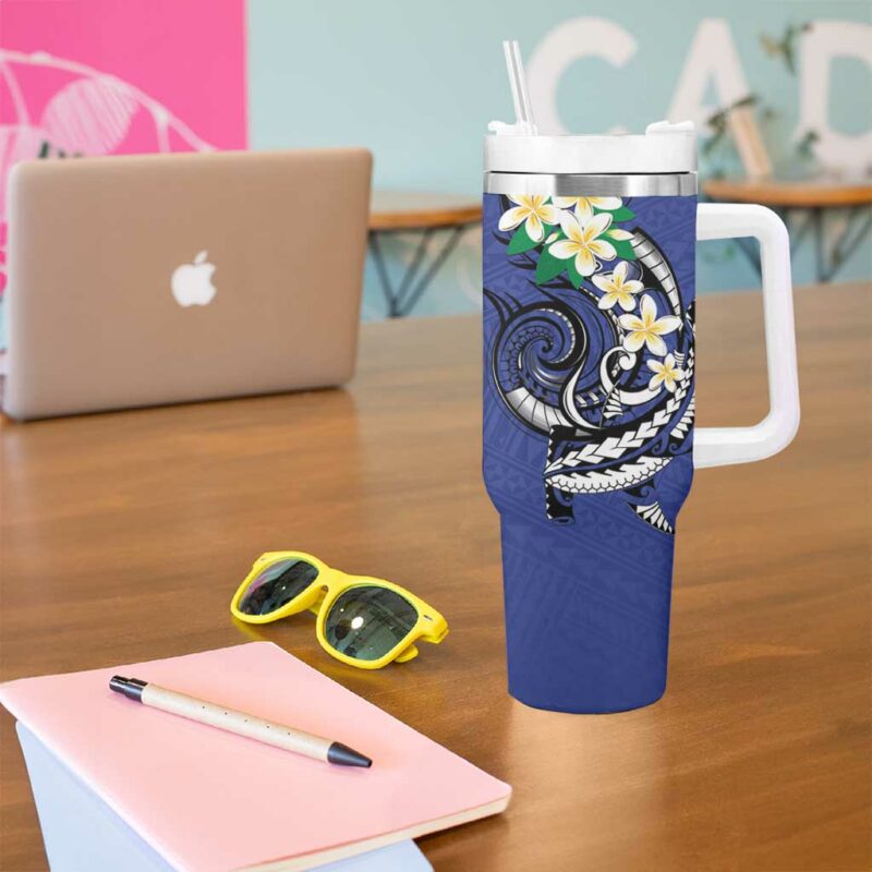 FSM Chuuk State Polynesian Shark Tattoo Custom Stanley Quencher 40oz Stainless Steel Tumbler With Handle - Threewoofs - Image 5