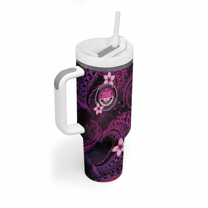 FSM Culture Day Tribal Pink Custom Stanley Quencher 40oz Stainless Steel Tumbler With Handle - Threewoofs - Image 2
