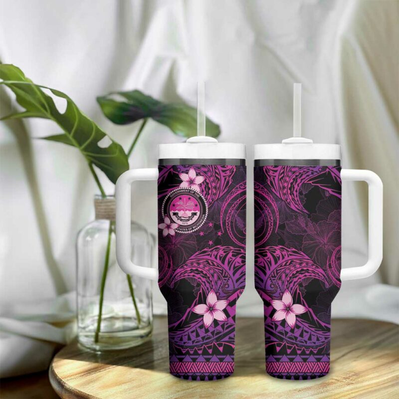 FSM Culture Day Tribal Pink Custom Stanley Quencher 40oz Stainless Steel Tumbler With Handle - Threewoofs - Image 9