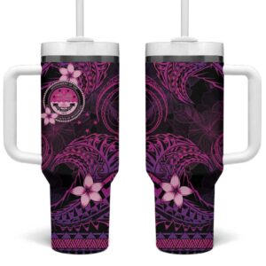 FSM Culture Day Tribal Pink Custom Stanley Quencher 40oz Stainless Steel Tumbler With Handle - Threewoofs