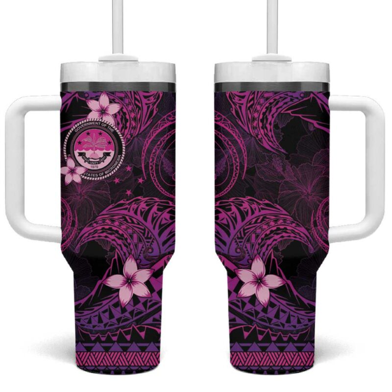 FSM Culture Day Tribal Pink Custom Stanley Quencher 40oz Stainless Steel Tumbler With Handle - Threewoofs