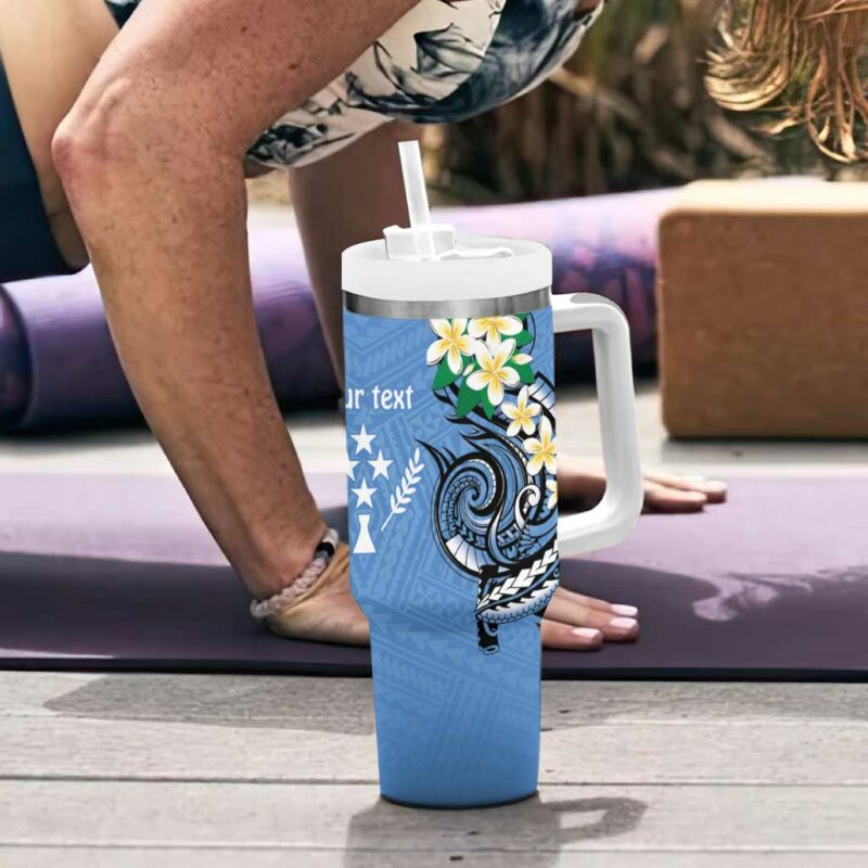 FSM Kosrae Polynesian Shark Tattoo Custom Stanley Quencher 40oz Stainless Steel Tumbler With Handle - Threewoofs - Image 6