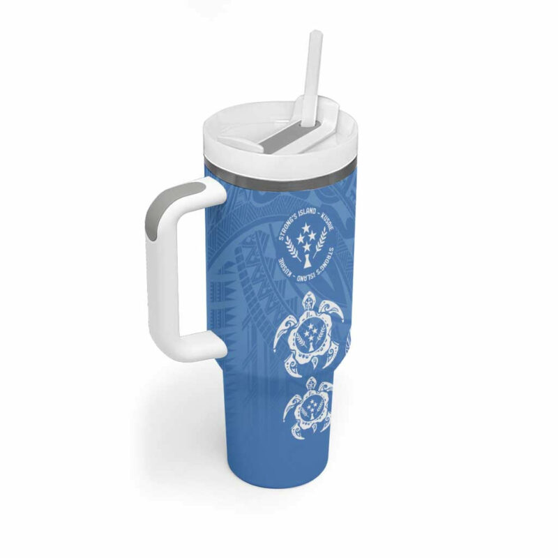 FSM Kosrae States Custom Stanley Quencher 40oz Stainless Steel Tumbler With Handle - Threewoofs - Image 2