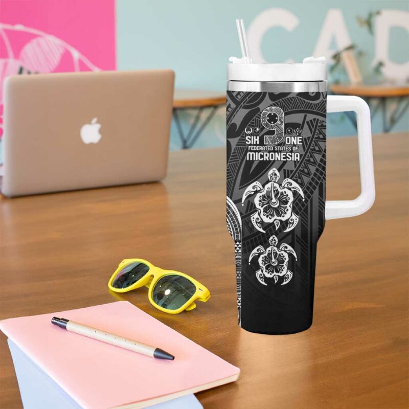 FSM Micronesia Six 9 One Custom Stanley Quencher 40oz Stainless Steel Tumbler With Handle - Threewoofs - Image 5