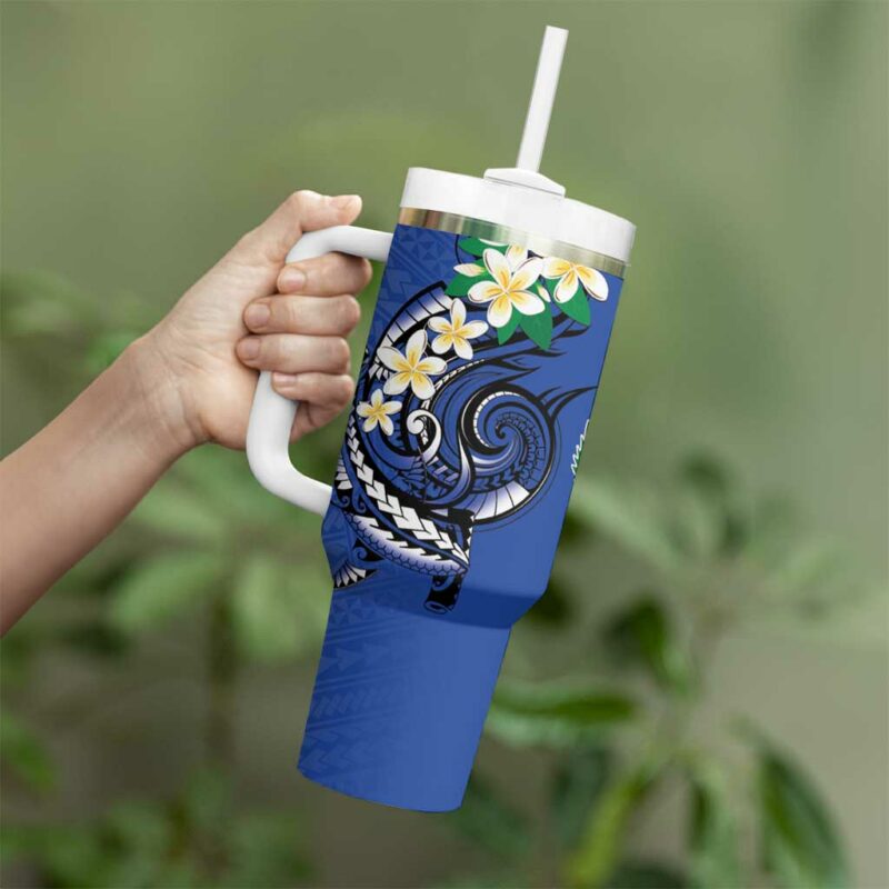 FSM Pohnpei Polynesian Shark Tattoo Custom Stanley Quencher 40oz Stainless Steel Tumbler With Handle - Threewoofs - Image 3