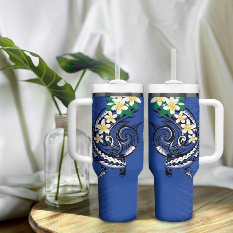 FSM Pohnpei Polynesian Shark Tattoo Custom Stanley Quencher 40oz Stainless Steel Tumbler With Handle - Threewoofs - Image 9