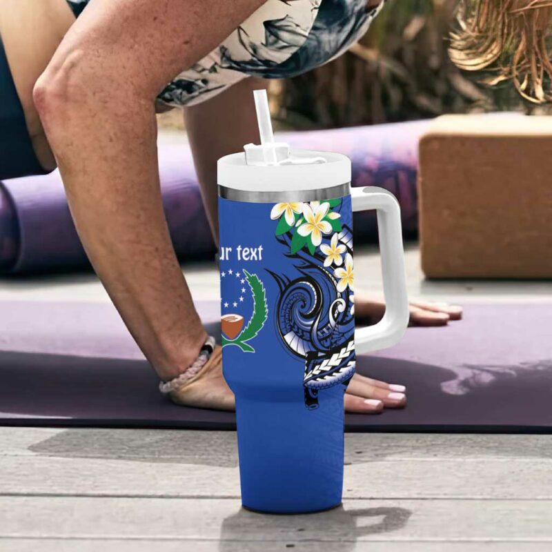 FSM Pohnpei Polynesian Shark Tattoo Custom Stanley Quencher 40oz Stainless Steel Tumbler With Handle - Threewoofs - Image 6