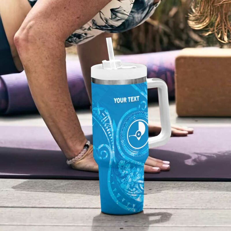 FSM Yap Ocean Floral Custom Stanley Quencher 40oz Stainless Steel Tumbler With Handle - Threewoofs - Image 6