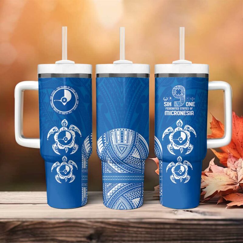 FSM Yap States Custom Stanley Quencher 40oz Stainless Steel Tumbler With Handle - Threewoofs - Image 4