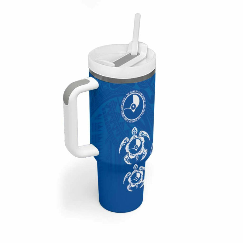 FSM Yap States Custom Stanley Quencher 40oz Stainless Steel Tumbler With Handle - Threewoofs - Image 2