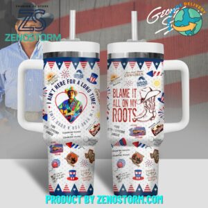 George Strait Music Custom Stanley Quencher 40oz Stainless Steel Tumbler With Handle - Threewoofs