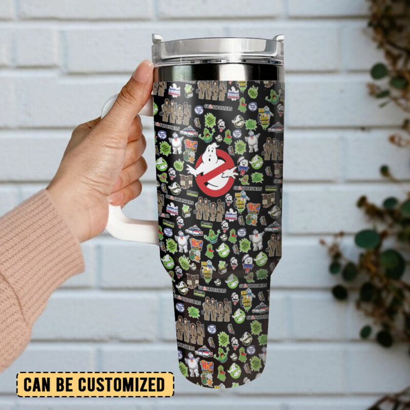Ghostbusters Movies Custom Stanley Quencher 40oz Stainless Steel Tumbler With Handle - Threewoofs - Image 3