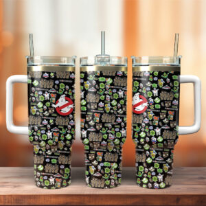 Ghostbusters Movies Custom Stanley Quencher 40oz Stainless Steel Tumbler With Handle - Threewoofs