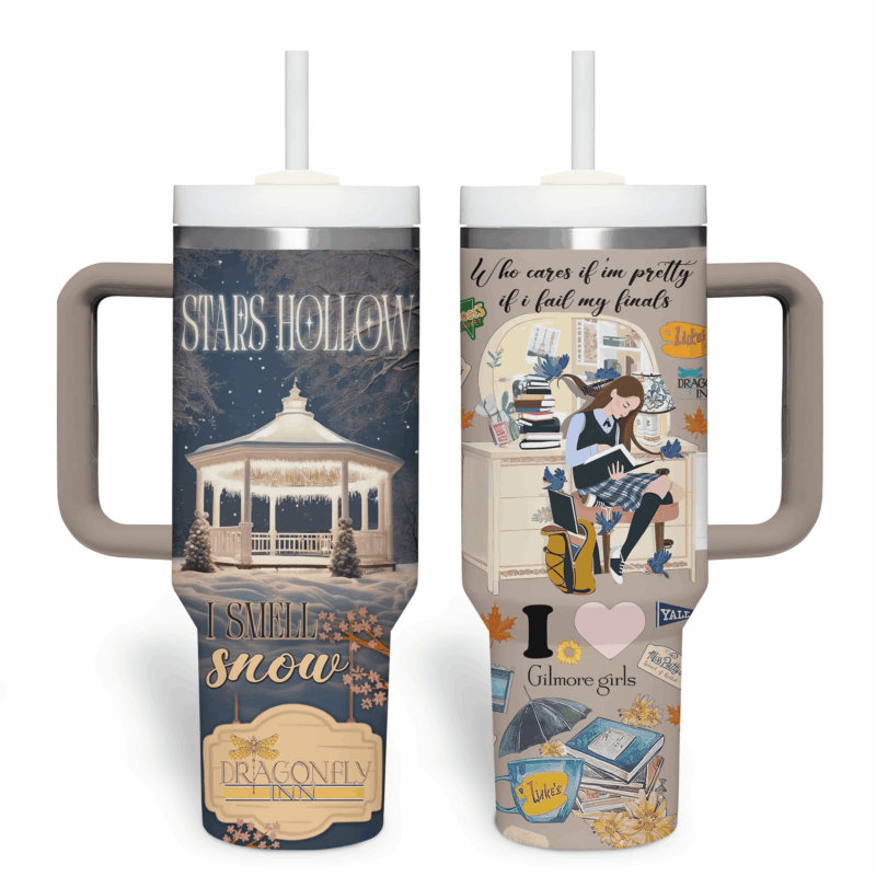 Gilmore Girls TV Series Custom Stanley Quencher 40oz Stainless Steel Tumbler With Handle - Threewoofs - Image 2