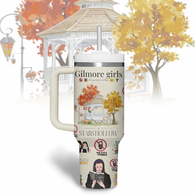 Gilmore Girls TV Series Custom Stanley Quencher 40oz Stainless Steel Tumbler With Handle - Threewoofs - Image 2