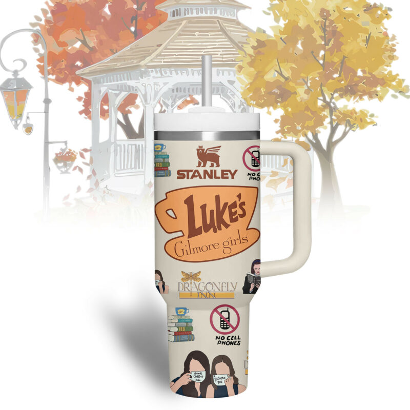 Gilmore Girls TV Series Custom Stanley Quencher 40oz Stainless Steel Tumbler With Handle - Threewoofs - Image 3