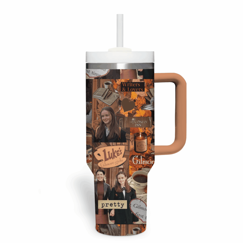 Gilmore Girls TV Series Custom Stanley Quencher 40oz Stainless Steel Tumbler With Handle - Threewoofs - Image 3