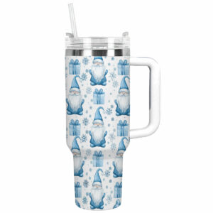 Gnome Christmas Custom Stanley Quencher 40oz Stainless Steel Tumbler With Handle - Threewoofs