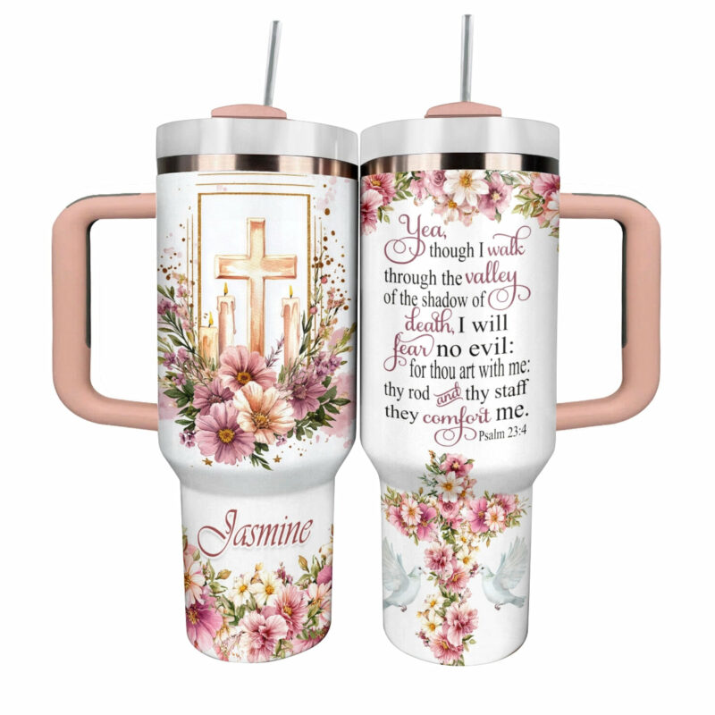 GobletEmbrace God and Bible Verse Custom Stanley Quencher 40oz Stainless Steel Tumbler With Handle - Threewoofs
