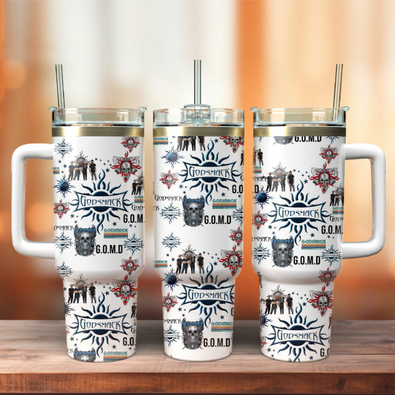 Godsmack Music Custom Stanley Quencher 40oz Stainless Steel Tumbler - Threewoofs