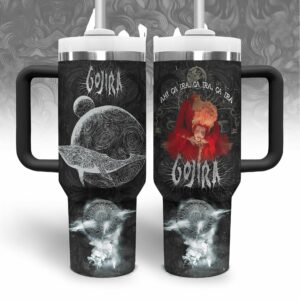 Gojira Music Custom Stanley Quencher 40oz Stainless Steel Tumbler With Handle - Threewoofs