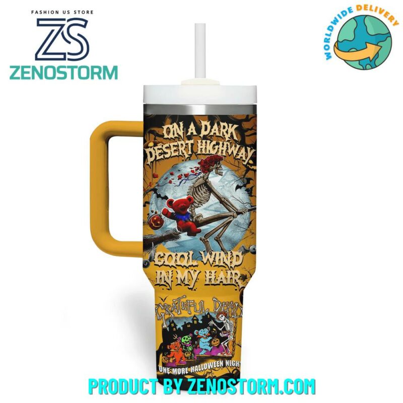 Grateful Dead Music Custom Stanley Quencher 40oz Stainless Steel Tumbler With Handle - Threewoofs - Image 2