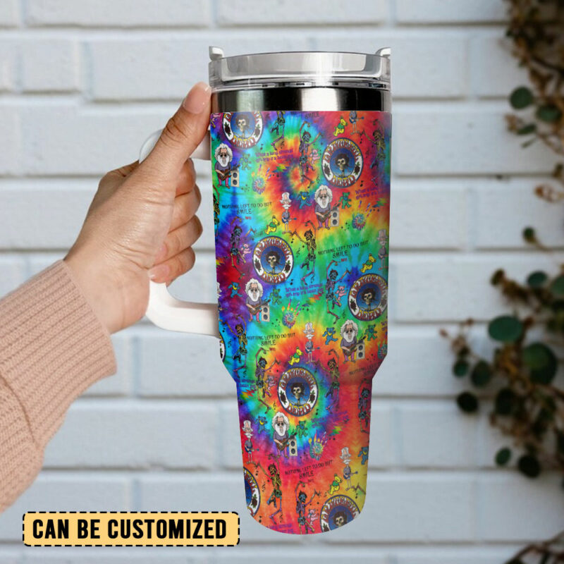 Grateful Dead Music Custom Stanley Quencher 40oz Stainless Steel Tumbler With Handle - Threewoofs - Image 3