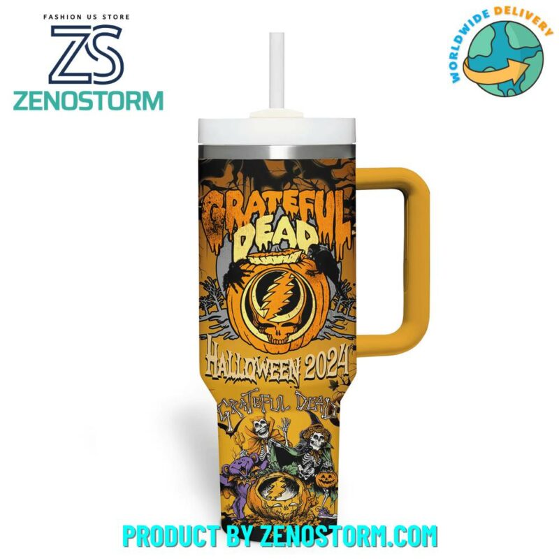 Grateful Dead Music Custom Stanley Quencher 40oz Stainless Steel Tumbler With Handle - Threewoofs - Image 3