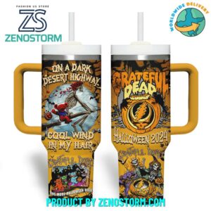 Grateful Dead Music Custom Stanley Quencher 40oz Stainless Steel Tumbler With Handle - Threewoofs