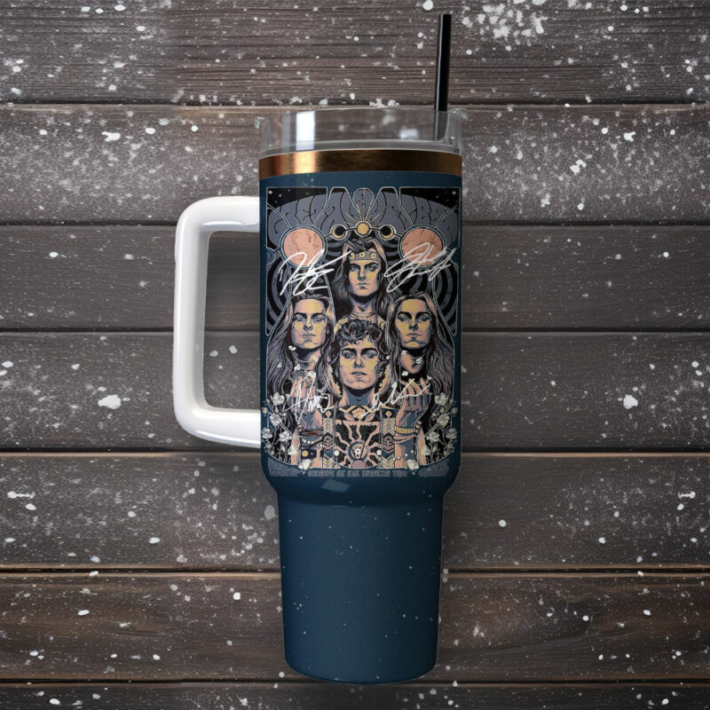Greta Van Fleet Music Custom Stanley Quencher 40oz Stainless Steel Tumbler - Threewoofs - Image 2