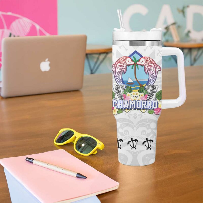 Guam Chamorro Liberation Day 80th Anniversary Custom Stanley Quencher 40oz Stainless Steel Tumbler With Handle - Threewoofs - Image 5