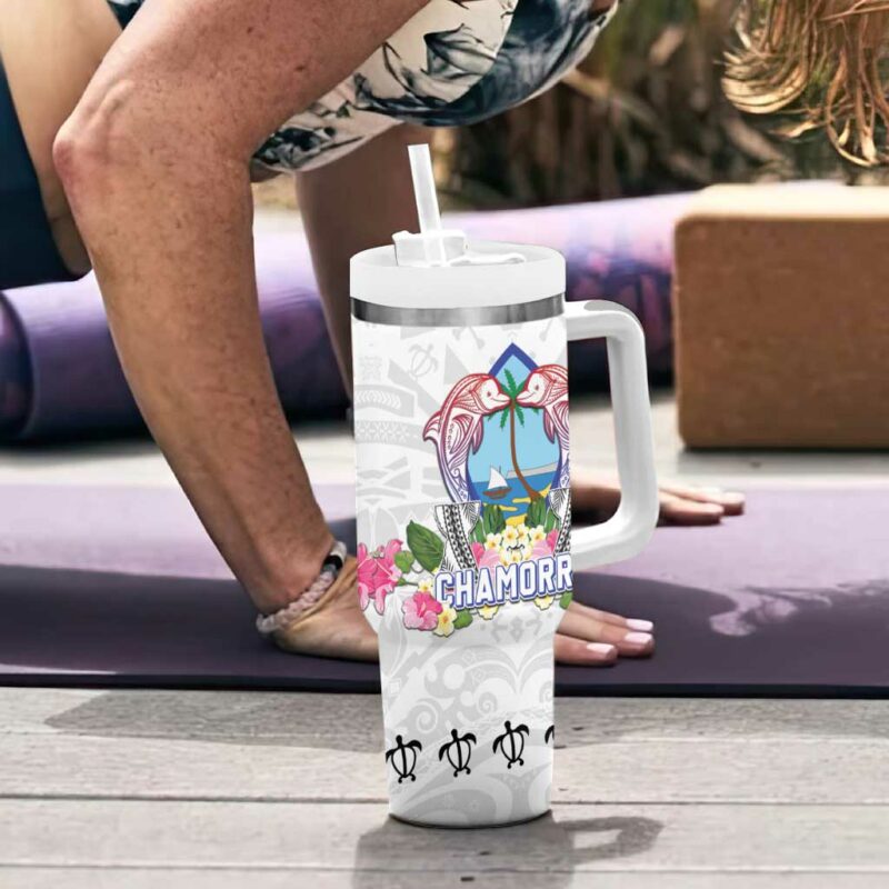 Guam Chamorro Liberation Day 80th Anniversary Custom Stanley Quencher 40oz Stainless Steel Tumbler With Handle - Threewoofs - Image 6
