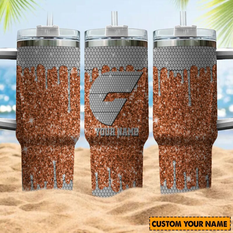 GWS Giants AFL Sports Glitter Custom Stanley Quencher 40oz Stainless Steel Tumbler With Handle - Threewoofs - Image 4