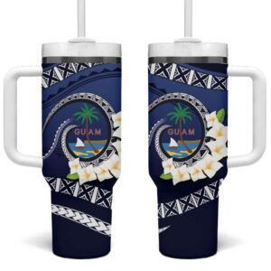 Hafai Adai Guam Guasalis Polynesian Tribal Custom Stanley Quencher 40oz Stainless Steel Tumbler With Handle - Threewoofs