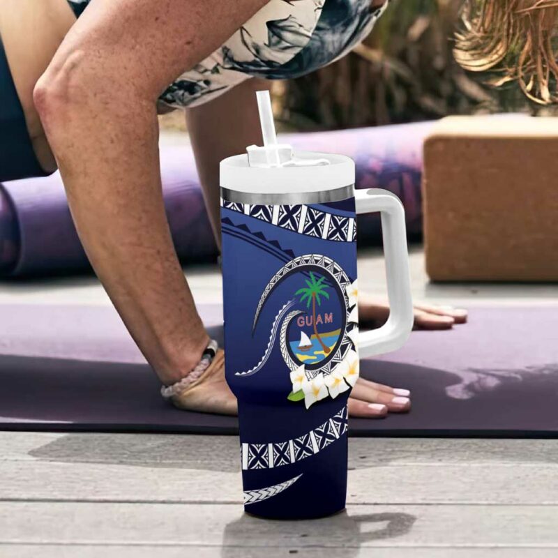 Hafai Adai Guam Guasalis Polynesian Tribal Custom Stanley Quencher 40oz Stainless Steel Tumbler With Handle - Threewoofs - Image 6