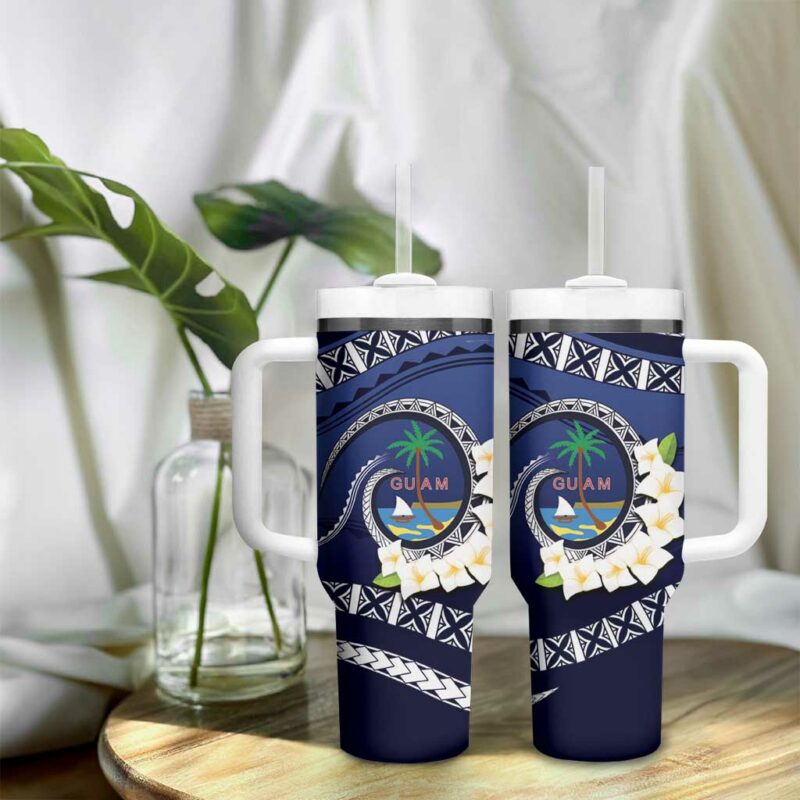 Hafai Adai Guam Guasalis Polynesian Tribal Custom Stanley Quencher 40oz Stainless Steel Tumbler With Handle - Threewoofs - Image 9