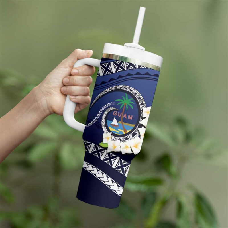 Hafai Adai Guam Guasalis Polynesian Tribal Custom Stanley Quencher 40oz Stainless Steel Tumbler With Handle - Threewoofs - Image 3