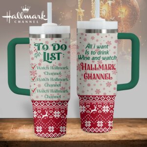 Hallmark Christmas Movies Custom Stanley Quencher 40oz Stainless Steel Tumbler With Handle - Threewoofs
