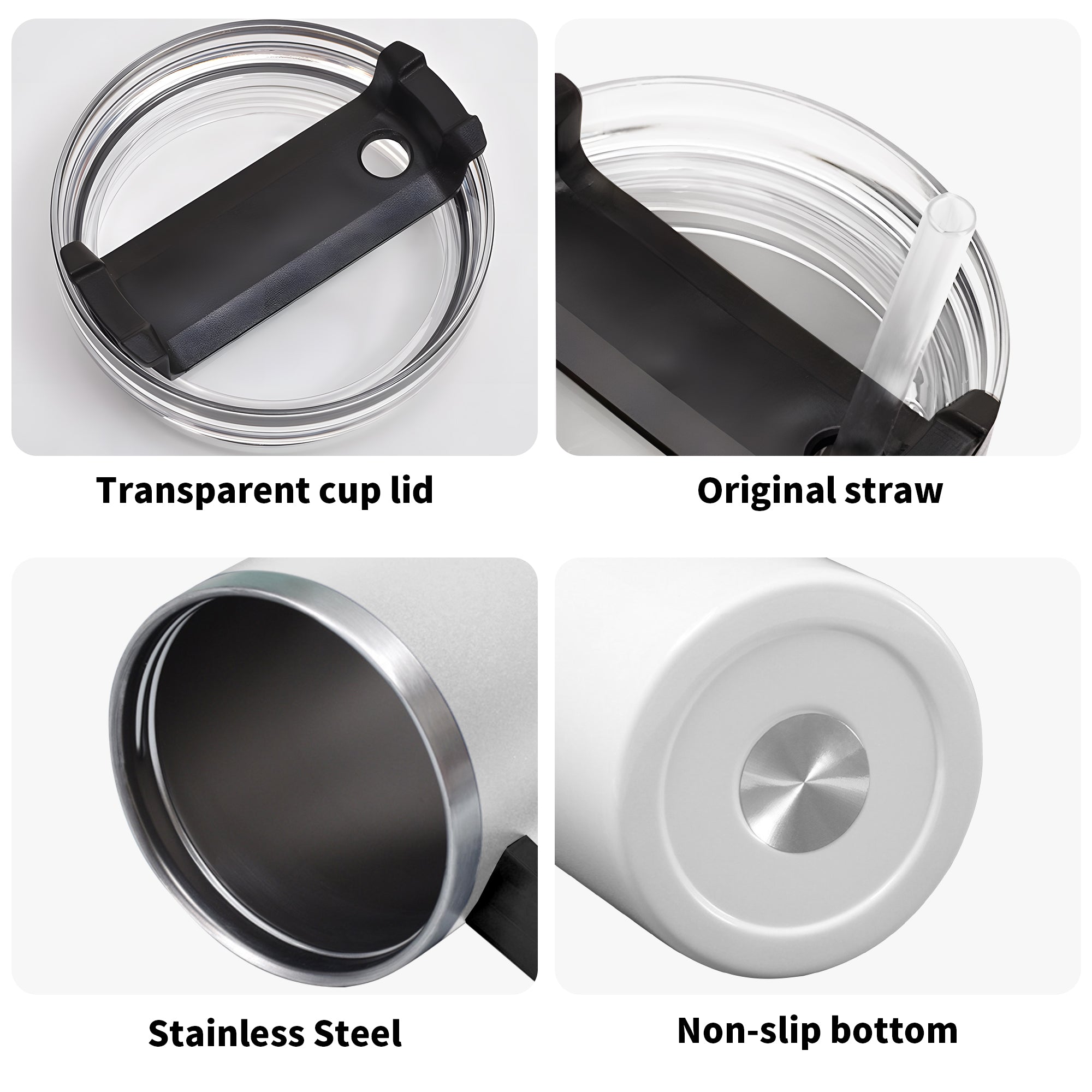 Spooky Halloween Travel Mug with Lid - Ghosts, Pumpkins & Cats Design - Image 7