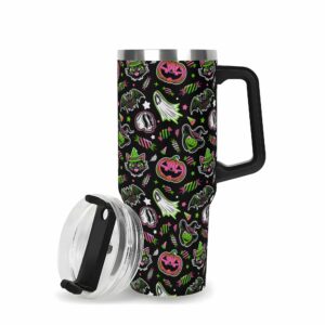Spooky Halloween Travel Mug - Insulated, Leak-Proof Lid, 40oz
