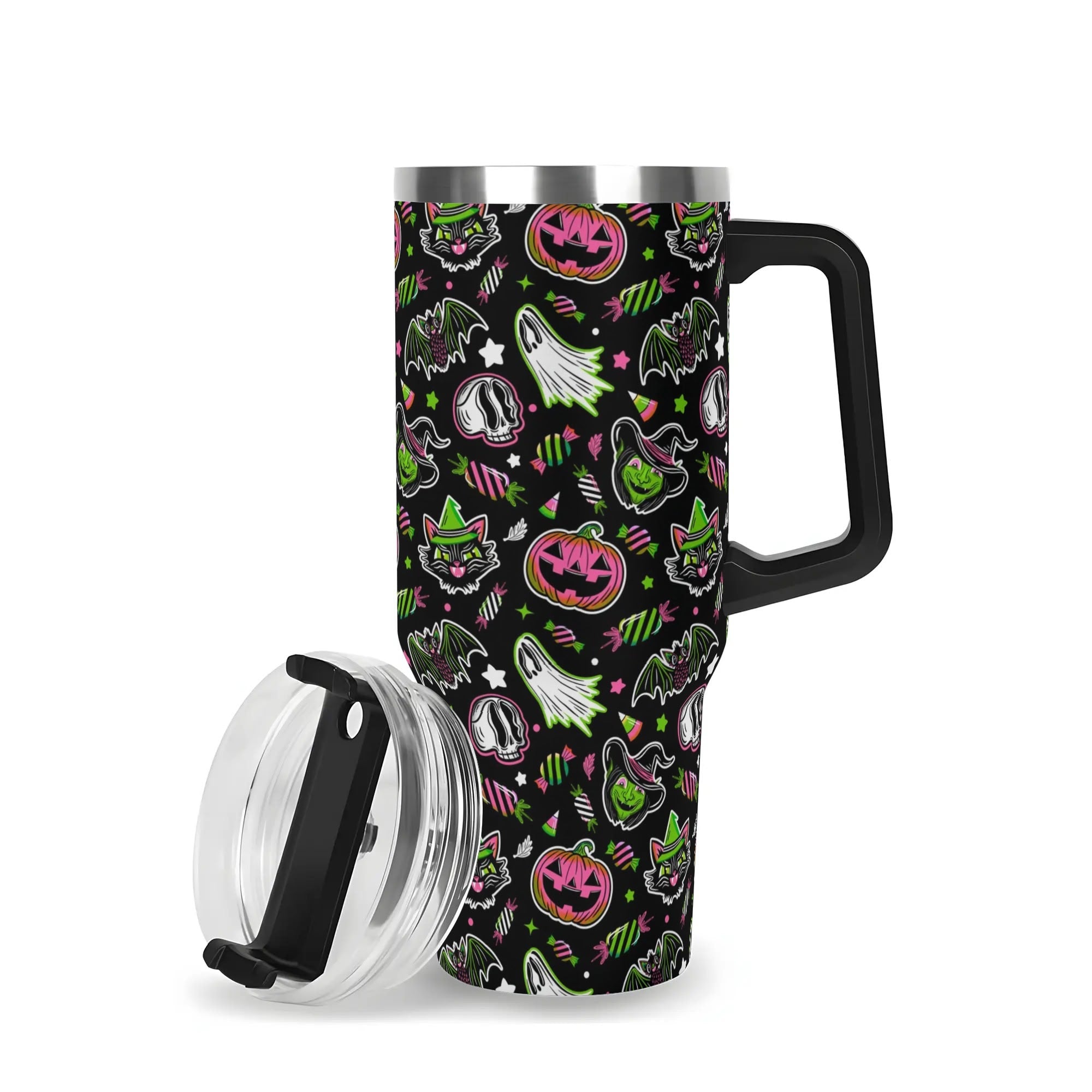 Spooky Halloween Travel Mug - Insulated, Leak-Proof Lid, 40oz