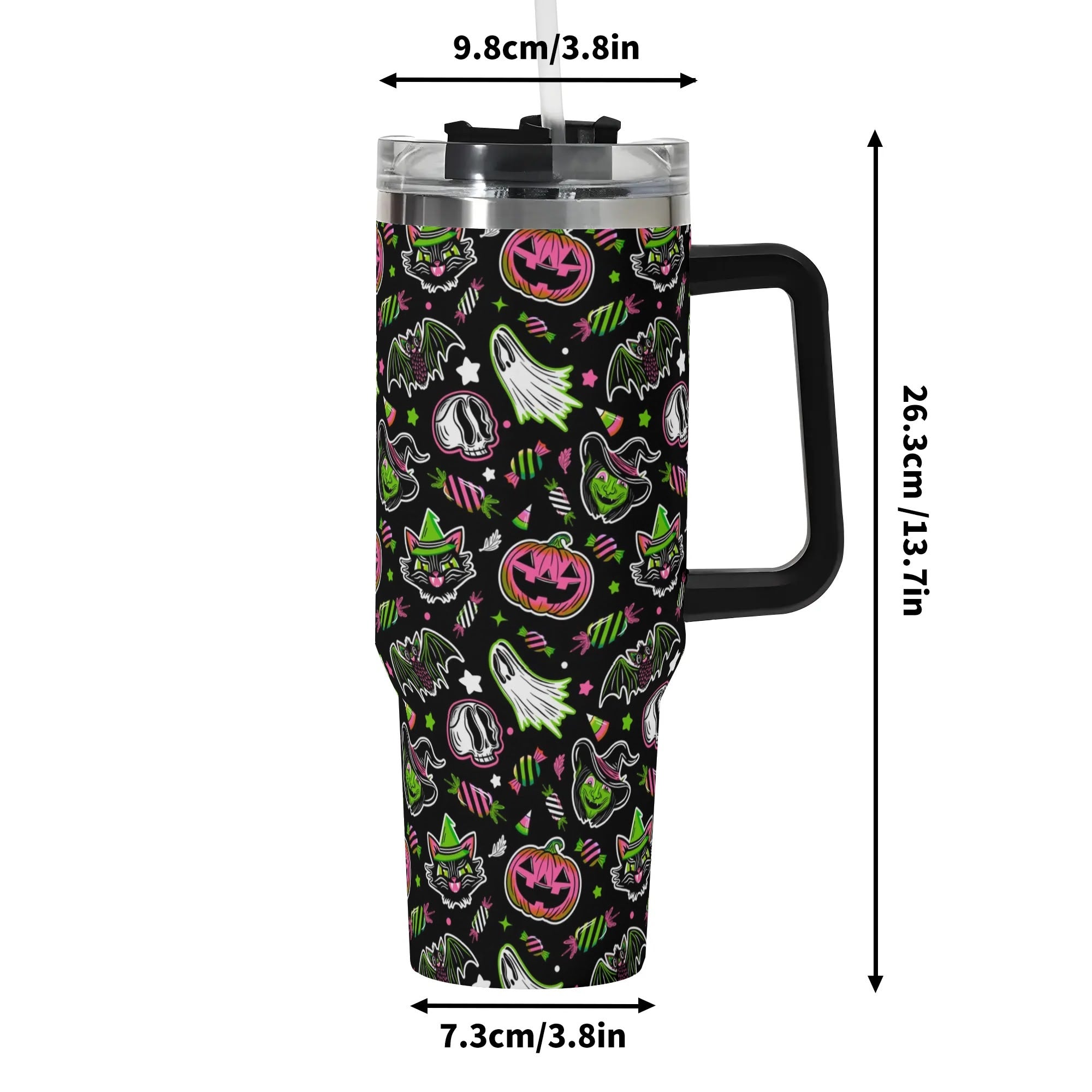 Spooky Halloween Travel Mug - Insulated, Leak-Proof Lid, 40oz - Image 6