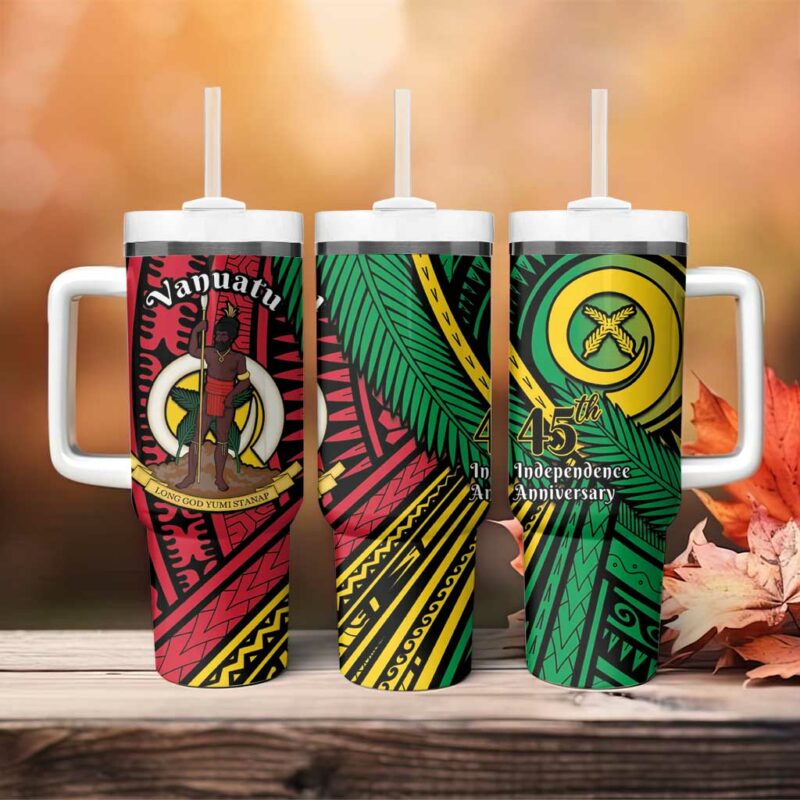 Halo Vanuatu Custom Stanley Quencher 40oz Stainless Steel Tumbler With Handle - Threewoofs - Image 4