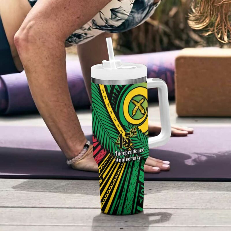 Halo Vanuatu Custom Stanley Quencher 40oz Stainless Steel Tumbler With Handle - Threewoofs - Image 6