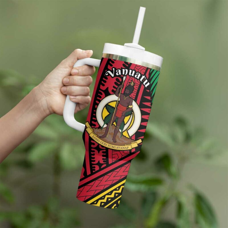 Halo Vanuatu Custom Stanley Quencher 40oz Stainless Steel Tumbler With Handle - Threewoofs - Image 3