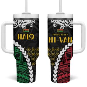 Halo Vanuatu Pride Custom Stanley Quencher 40oz Stainless Steel Tumbler With Handle - Threewoofs