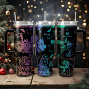 Harry Potter Movies Custom Stanley Quencher 40oz Stainless Steel Tumbler With Handle - Threewoofs