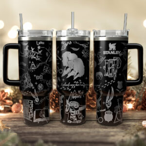 Harry Potter Movies Custom Stanley Quencher 40oz Stainless Steel Tumbler With Handle - Threewoofs